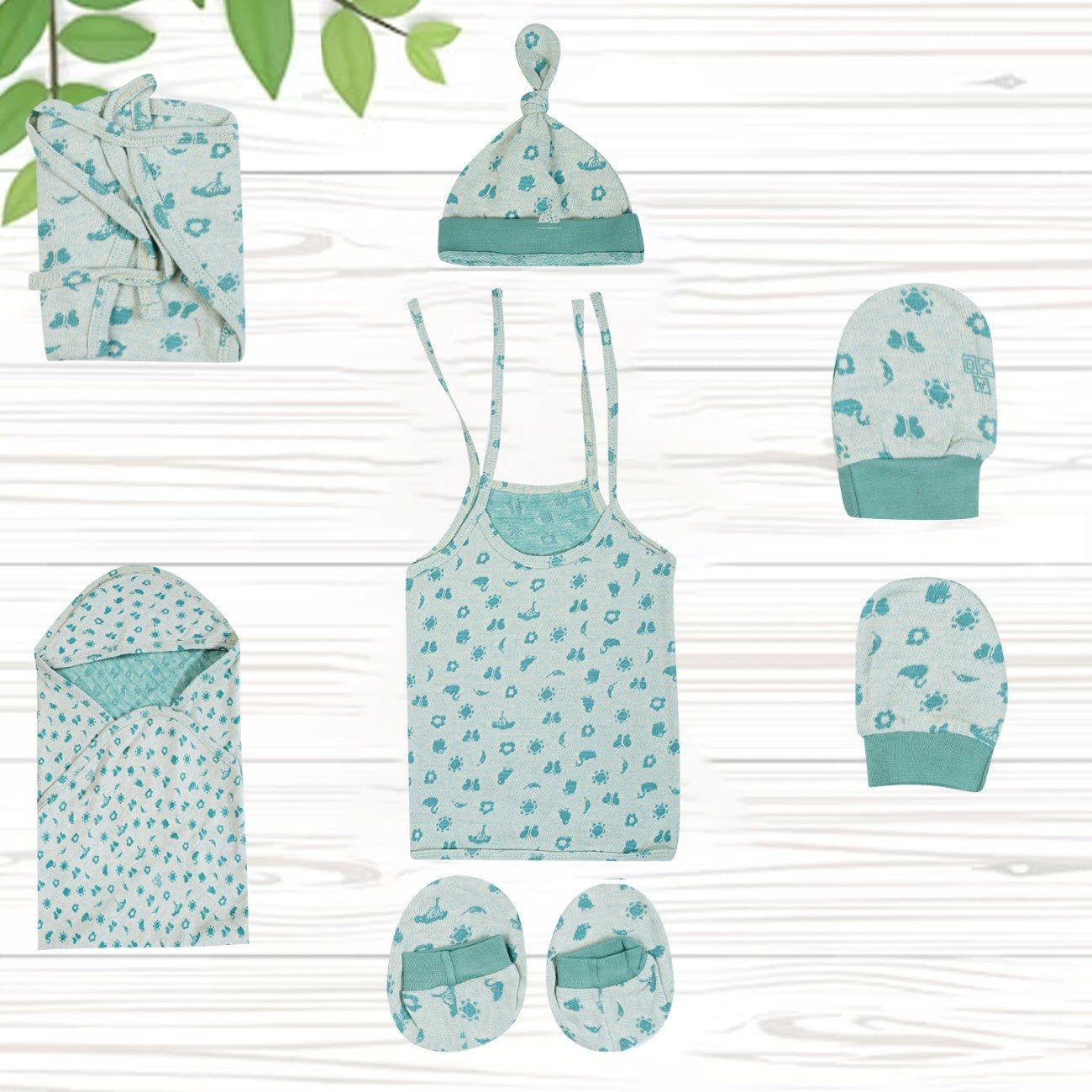 ORIGAMI - GIFT SET (SHL. LACE) -TECOMA YELLOW + ECLIPTA GREEN | LITTLE NATURA