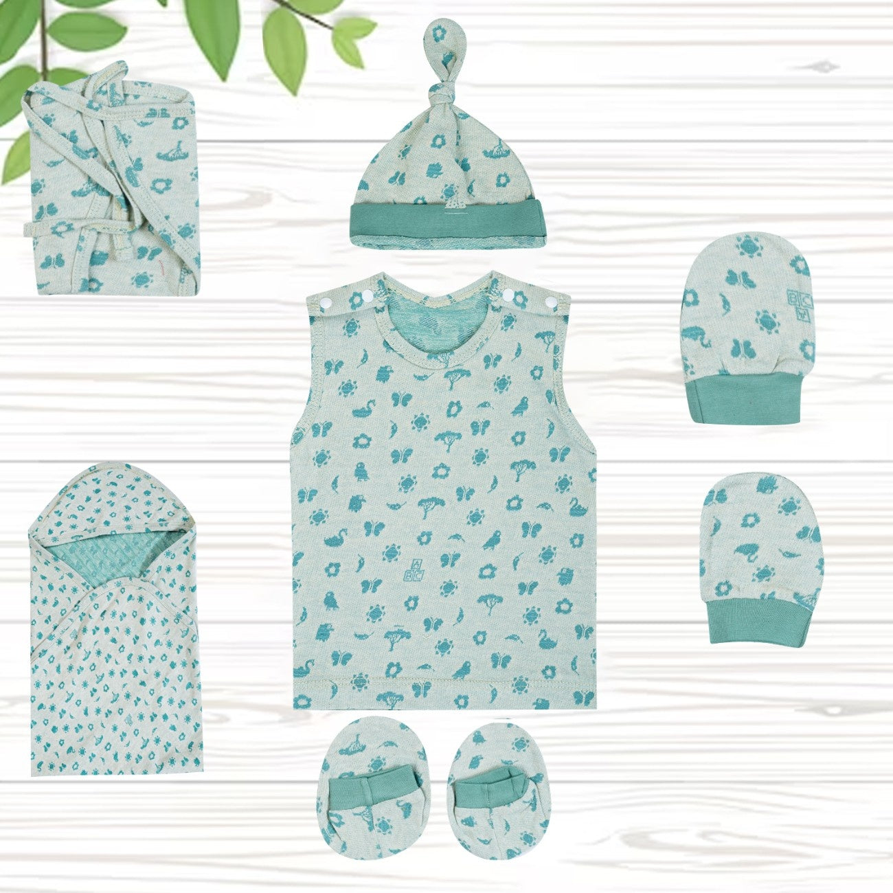ORIGAMI - GIFT SET (SHL. BUTTON) - TECOMA YELLOW + ECLIPTA GREEN | LITTLE NATURA