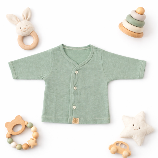 FLORA - BABY SET (SLEEVED) - ECLIPTA GREEN - UNISEX - 0-3 M