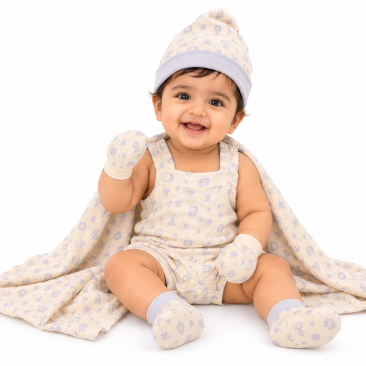 ORIGAMI - GIFT SET (JUMPEE FRILLED) - YELLOW + PINK - GIRL - 0-3 M | LITTLE NATURA