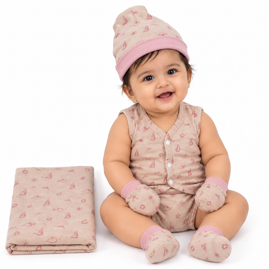 ORIGAMI - GIFT SET (FRONT OPEN) - PINK + MAGENTA - UNISEX - 0-3 M | LITTLE NATURA