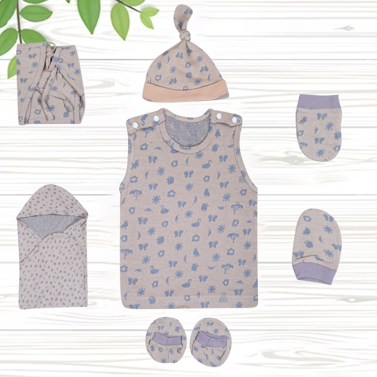 ORIGAMI - GIFT SET (SHL. BUTTON) -LILY PINK + CHARCOAL GREY