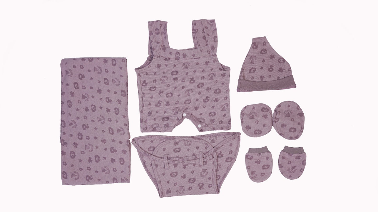 ORIGAMI - GIFT SET (JUMPEE FRILLED) - PURPLE + LILAC - GIRL - 0-3 M | LITTLE NATURA