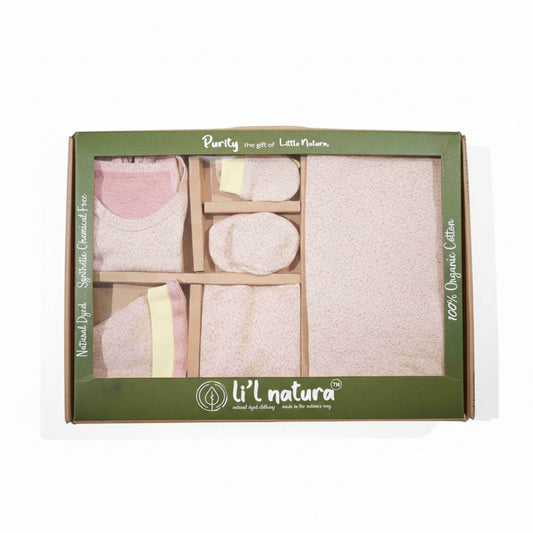 ORIGAMI - GIFT SET (SHL. LACE) - PINK + YELLOW - UNISEX - 0-3 M