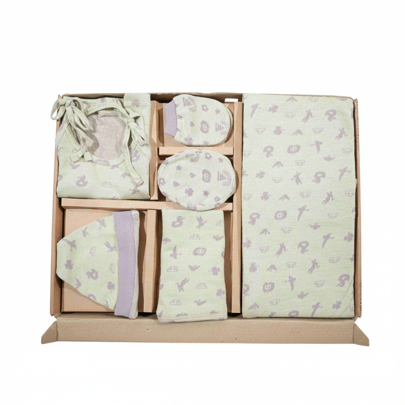 ORIGAMI - GIFT SET (SHL. LACE) - PURPLE + LILAC - UNISEX - 0-3 M | LITTLE NATURA