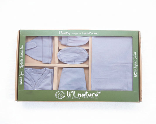 NATURE's 12 - GIFT SET (FRONT OPEN) - CHARCOAL GREY - UNISEX - 0-3 M