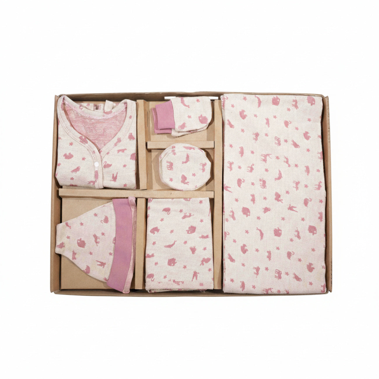 ORIGAMI - GIFT SET (FRONT OPEN) - PINK + LILAC - UNISEX - 0-3 M | LITTLE NATURA