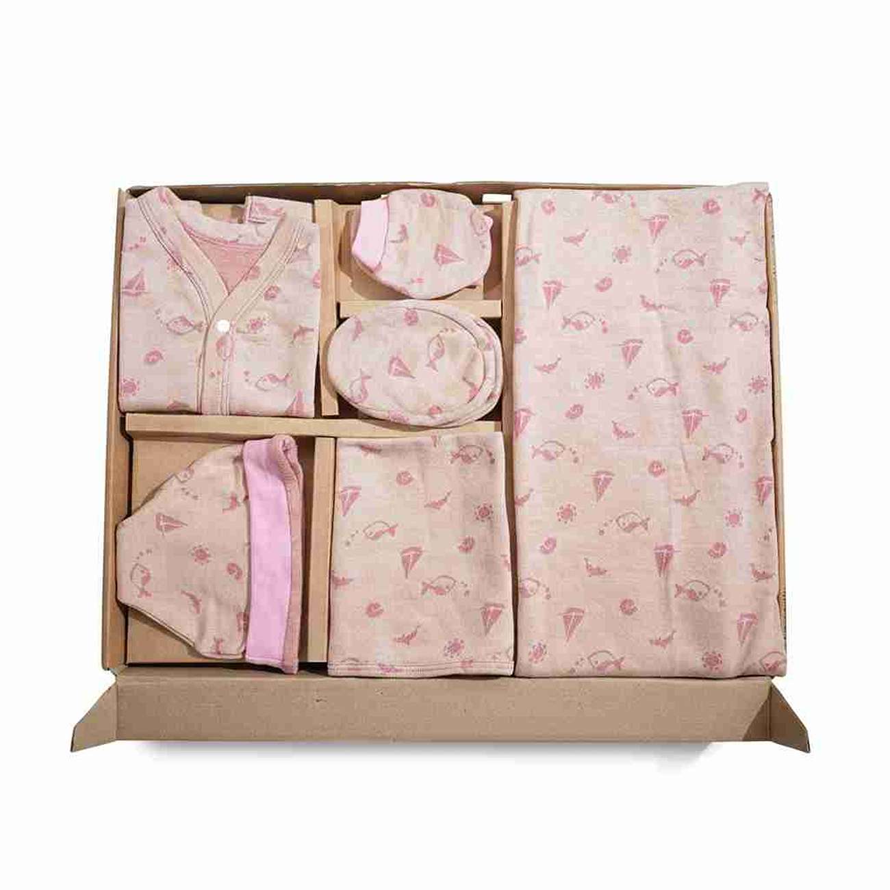 ORIGAMI - GIFT SET (FRONT OPEN) - PINK + MAGENTA - UNISEX - 0-3 M | LITTLE NATURA