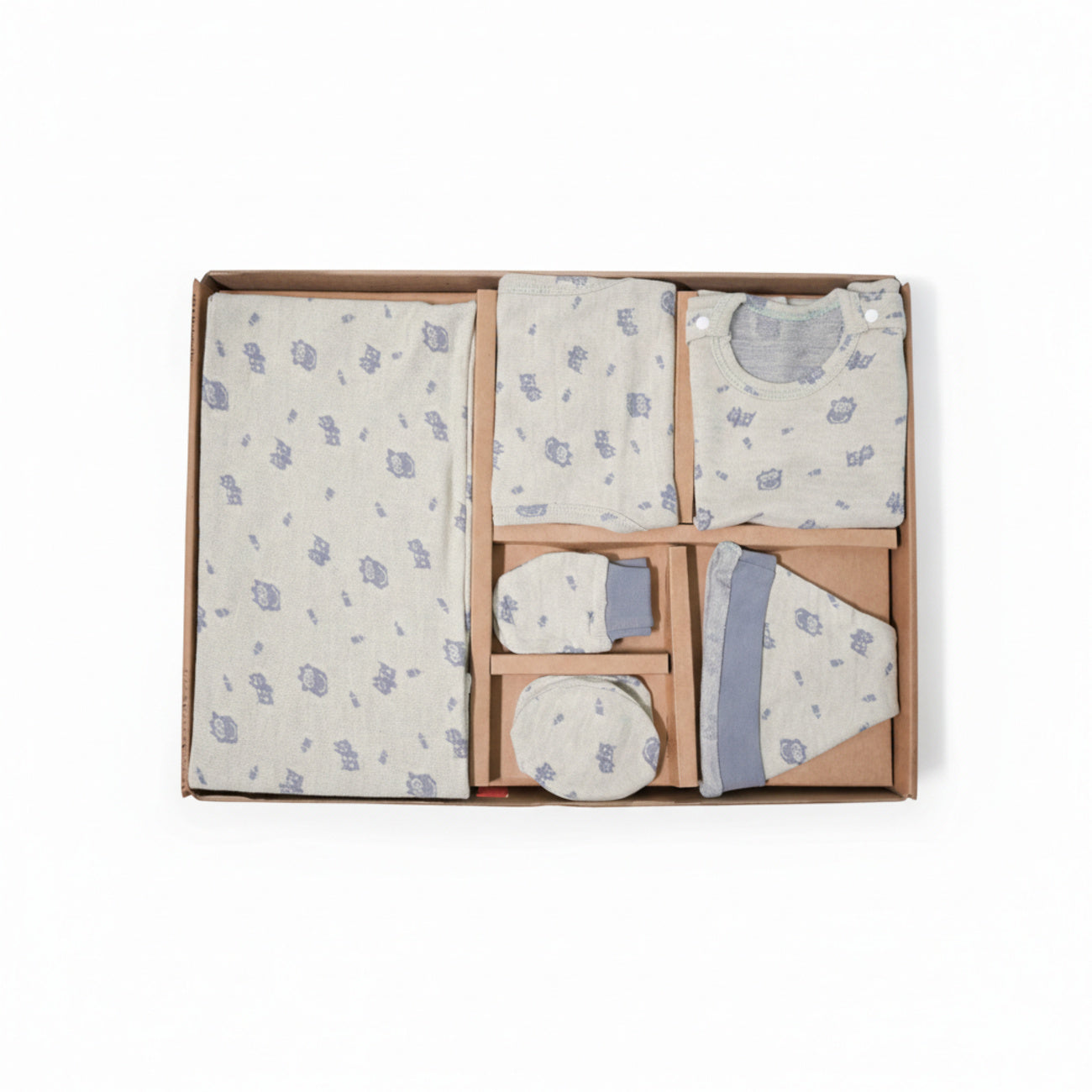 ORIGAMI - GIFT SET (SHL. BUTTON) - GREEN + GREY - UNISEX - 0-3 M