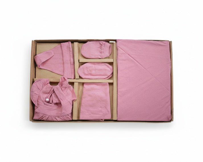 NATURE's 12 - GIFT SET (JUMPEE FRILLED) - RUBIA MAJENTA - GIRL - 0-3 M | LITTLE NATURA