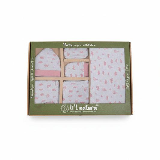 ORIGAMI - GIFT SET (SHL. BUTTON) - BLUE + MAGENTA - UNISEX - 0-3 M