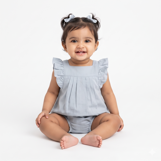 NATURE's 12 - GIFT SET (JUMPEE FRILLED) - CHARCOAL GREY - GIRL - 0-3 M | LITTLE NATURA