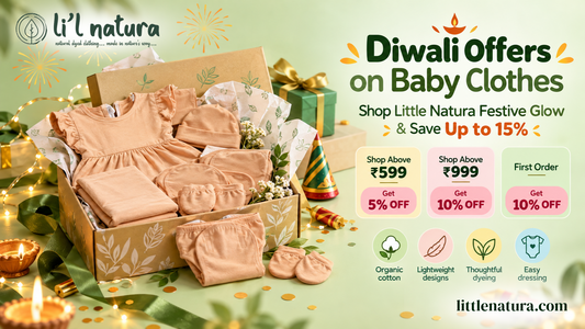 Diwali Offers on Baby Clothes: Shop Little Natura Festive Glow & Save Up to 15%