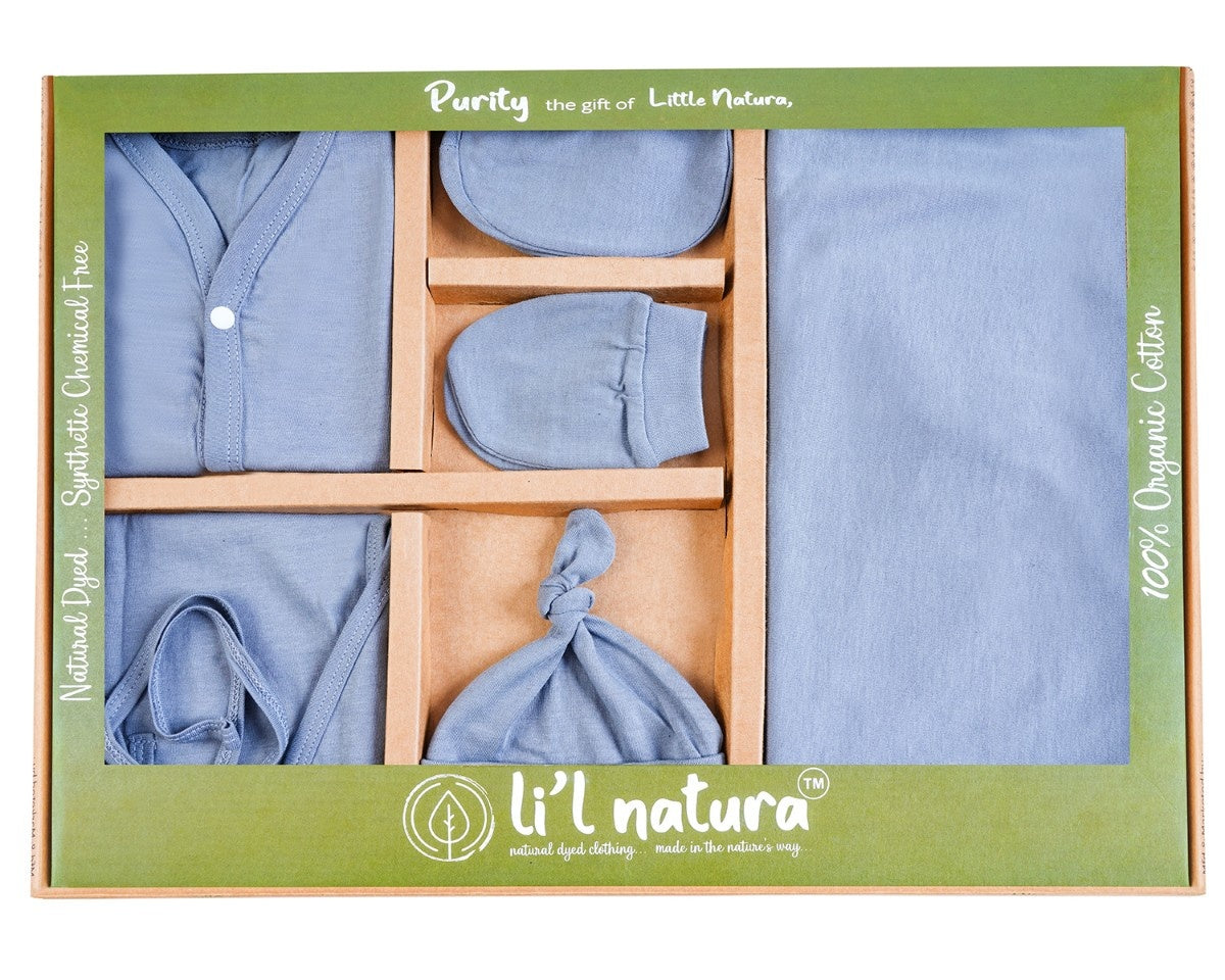 NATURE's 12 - GIFT SET (FRONT OPEN) - CLITORIA BLUE - UNISEX - 0-3 M