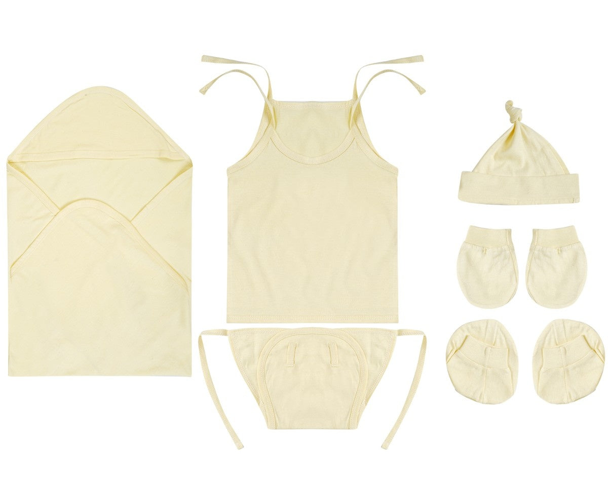 NATURE's 12 - GIFT SET (SHL. LACE) - TECOMA YELLOW - UNISEX - 0-3 M