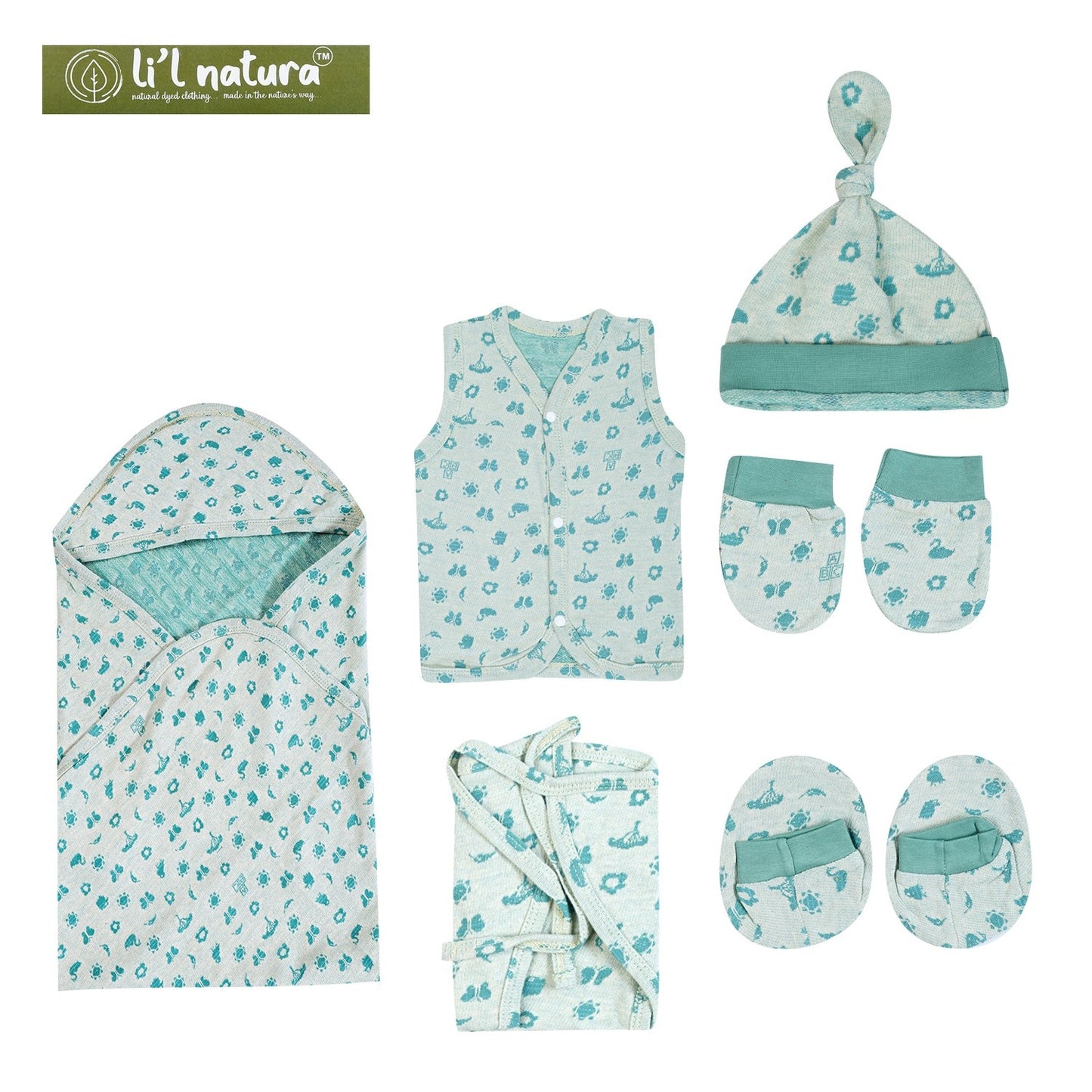 ORIGAMI - GIFT SET (FRONT OPEN) - TECOMA YELLOW + ECLIPTA GREEN | LITTLE NATURA
