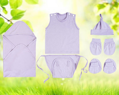 NATURE's 12 - GIFT SET (SHL. BUTTON) - MUSA PURPLE - UNISEX - 0-3 M