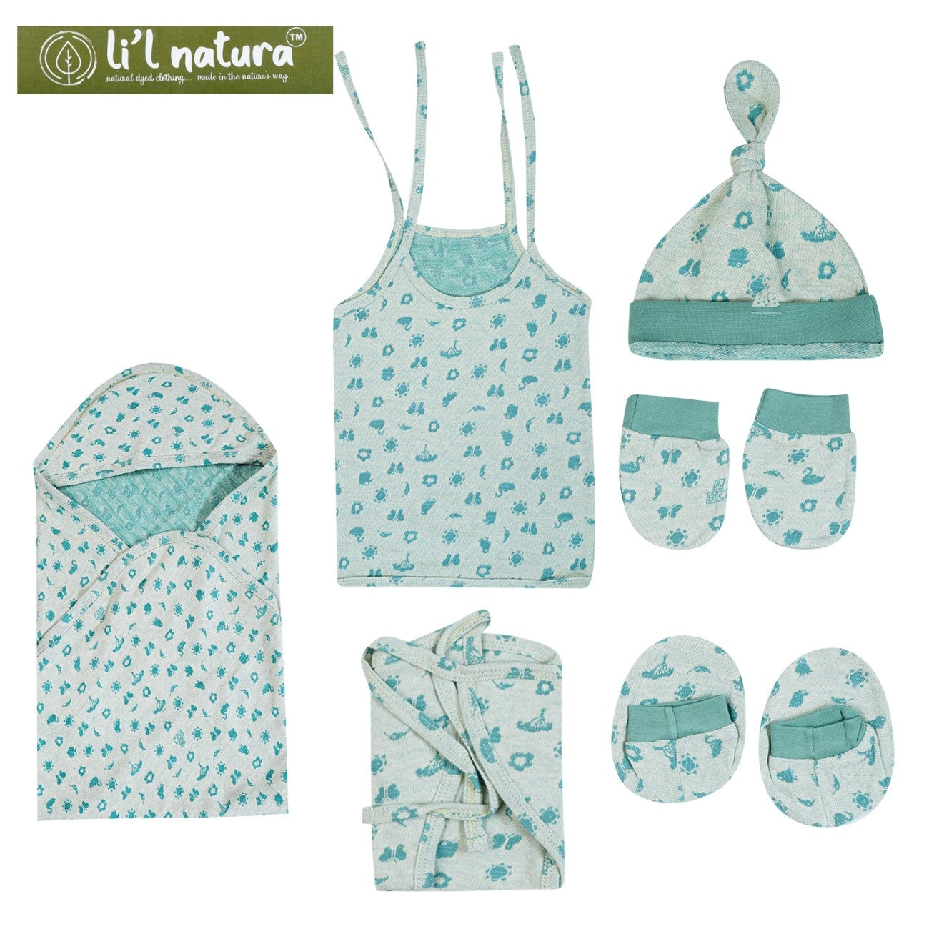 ORIGAMI - GIFT SET (SHL. LACE) -TECOMA YELLOW + ECLIPTA GREEN | LITTLE NATURA