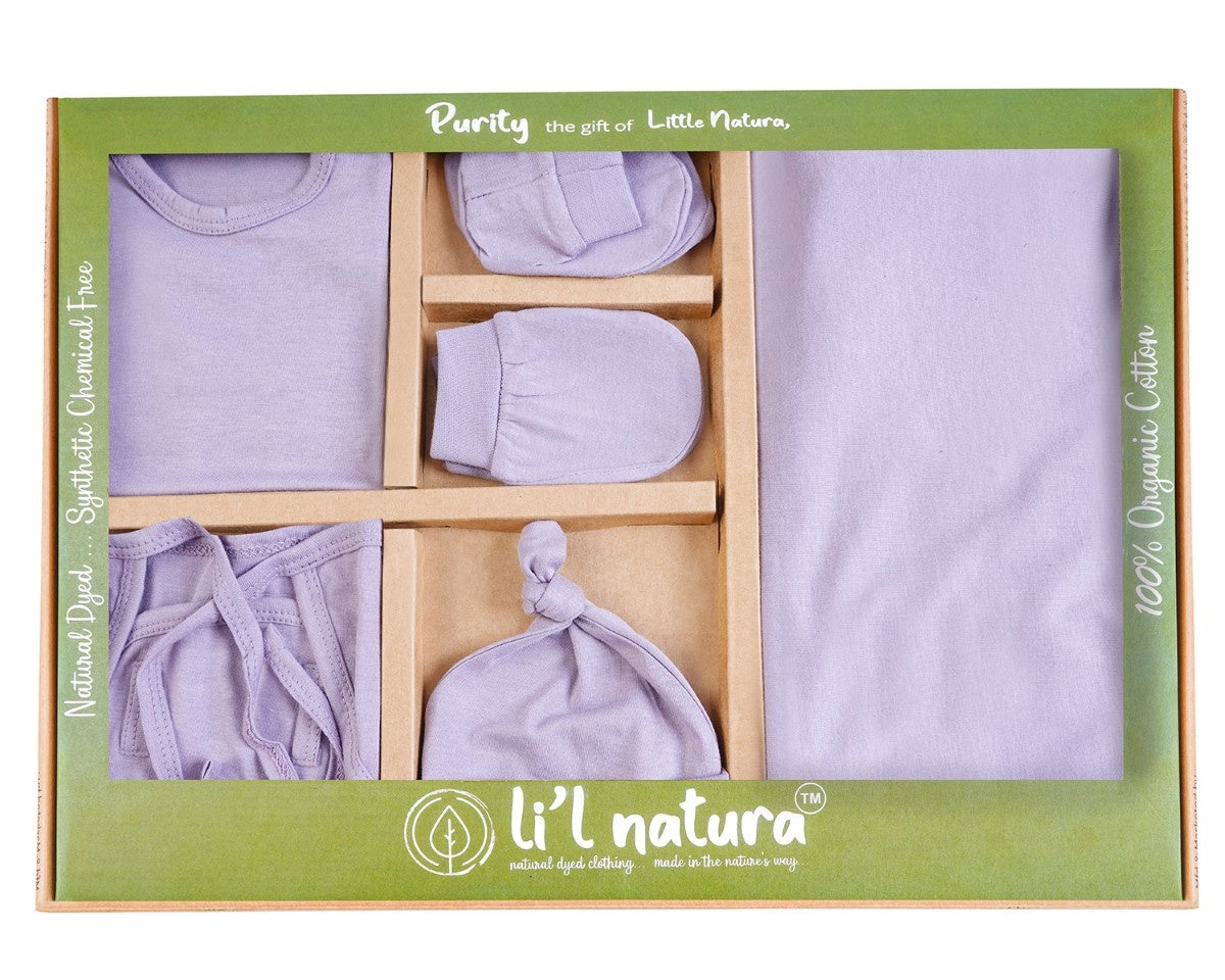 NATURE's 12 - GIFT SET (SHL. BUTTON) - MUSA PURPLE - UNISEX - 0-3 M