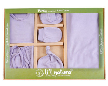NATURE's 12 - GIFT SET (SHL. BUTTON) - MUSA PURPLE - UNISEX - 0-3 M