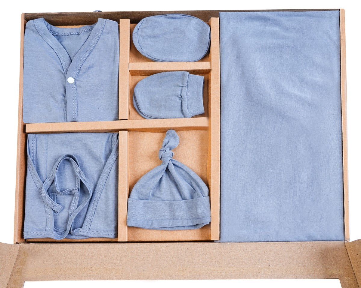 NATURE's 12 - GIFT SET (FRONT OPEN) - CLITORIA BLUE - UNISEX - 0-3 M