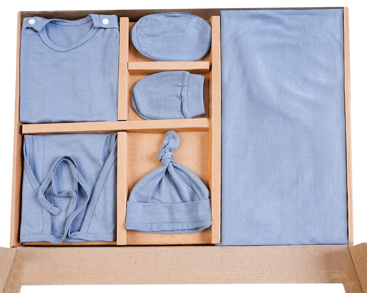 NATURE's 12 - GIFT SET (SHL. BUTTON) - CLITORIA BLUE - UNISEX - 0-3 M