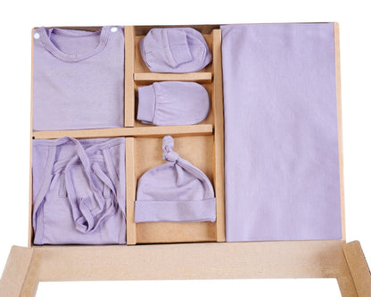 NATURE's 12 - GIFT SET (SHL. BUTTON) - MUSA PURPLE - UNISEX - 0-3 M