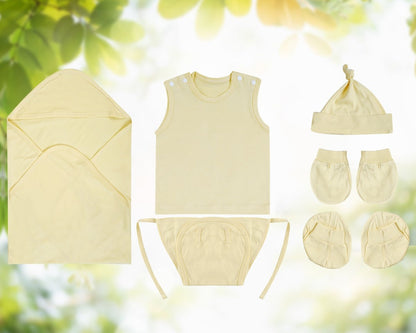 NATURE's 12 - GIFT SET (SHL. BUTTON) - TECOMA YELLOW - UNISEX - 0-3 M