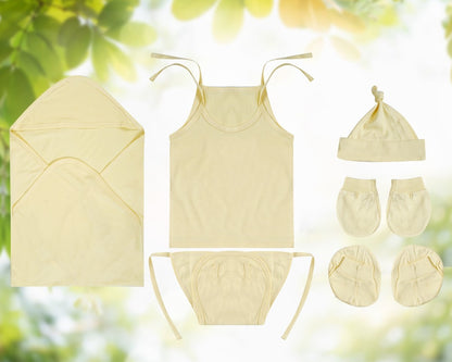 NATURE's 12 - GIFT SET (SHL. LACE) - TECOMA YELLOW - UNISEX - 0-3 M