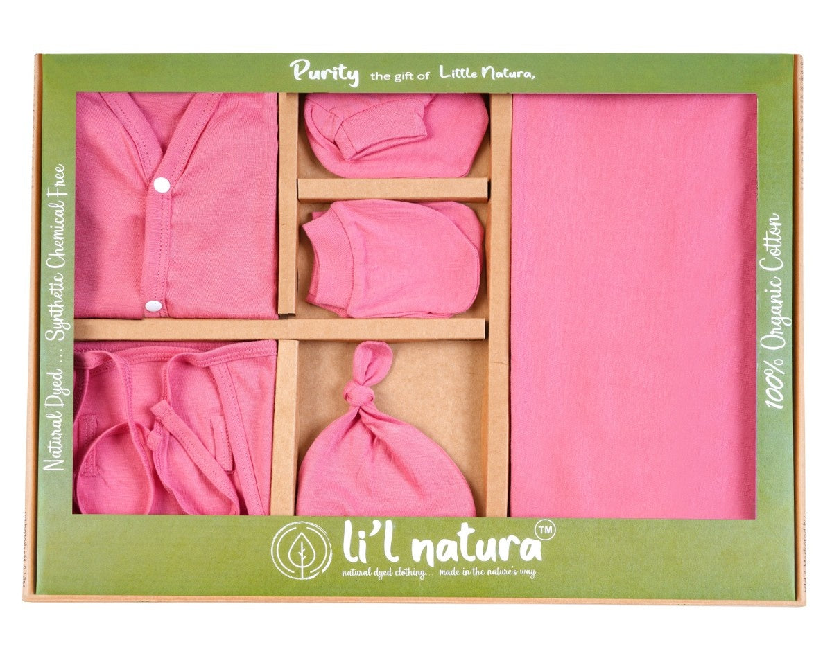 NATURE's 12 - GIFT SET (FRONT OPEN) - RUBIA MAJENTA - UNISEX - 0-3 M | LITTLE NATURA