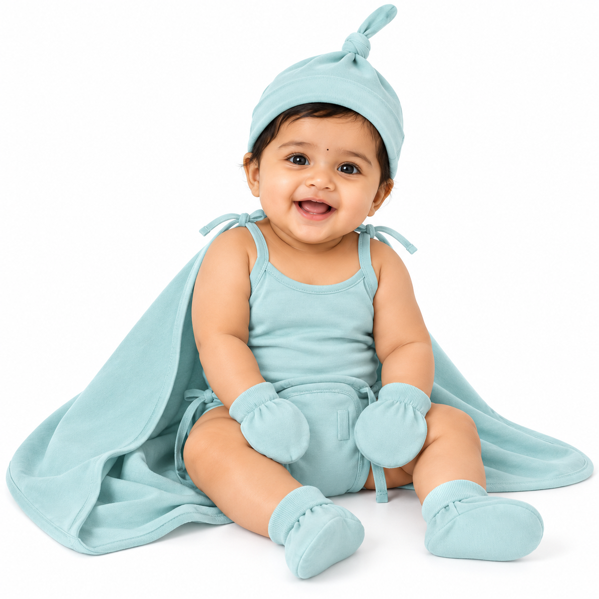 NATURE's 12 - GIFT SET (SHL. LACE) - CLITORIA AQUA - UNISEX - 0-3 M | LITTLE NATURA