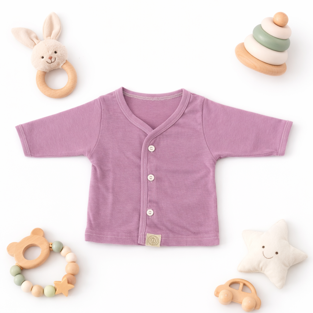 FLORA - BABY SET (SLEEVED) - LILY PINK - UNISEX - 0-3 M | LITTLE NATURA