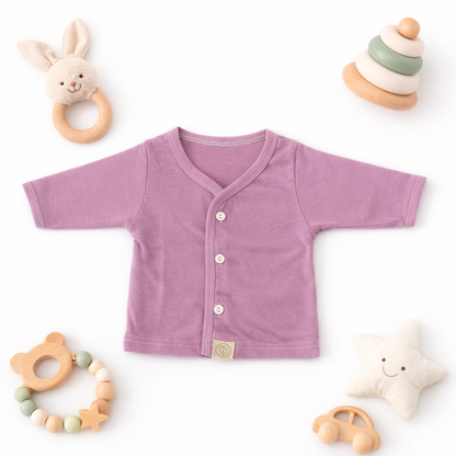 FLORA - BABY SET (SLEEVED) - LILY PINK - UNISEX - 0-3 M | LITTLE NATURA