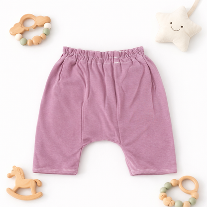FLORA - BABY SET (SLEEVED) - LILY PINK - UNISEX - 0-3 M | LITTLE NATURA