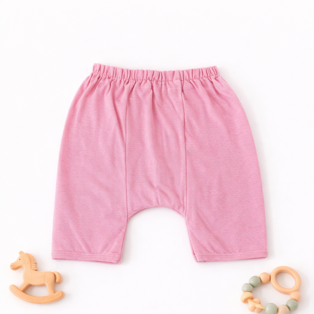FLORA - BABY SET (SLEEVELESS) - LILY PINK - UNISEX - 0-3 M | LITTLE NATURA
