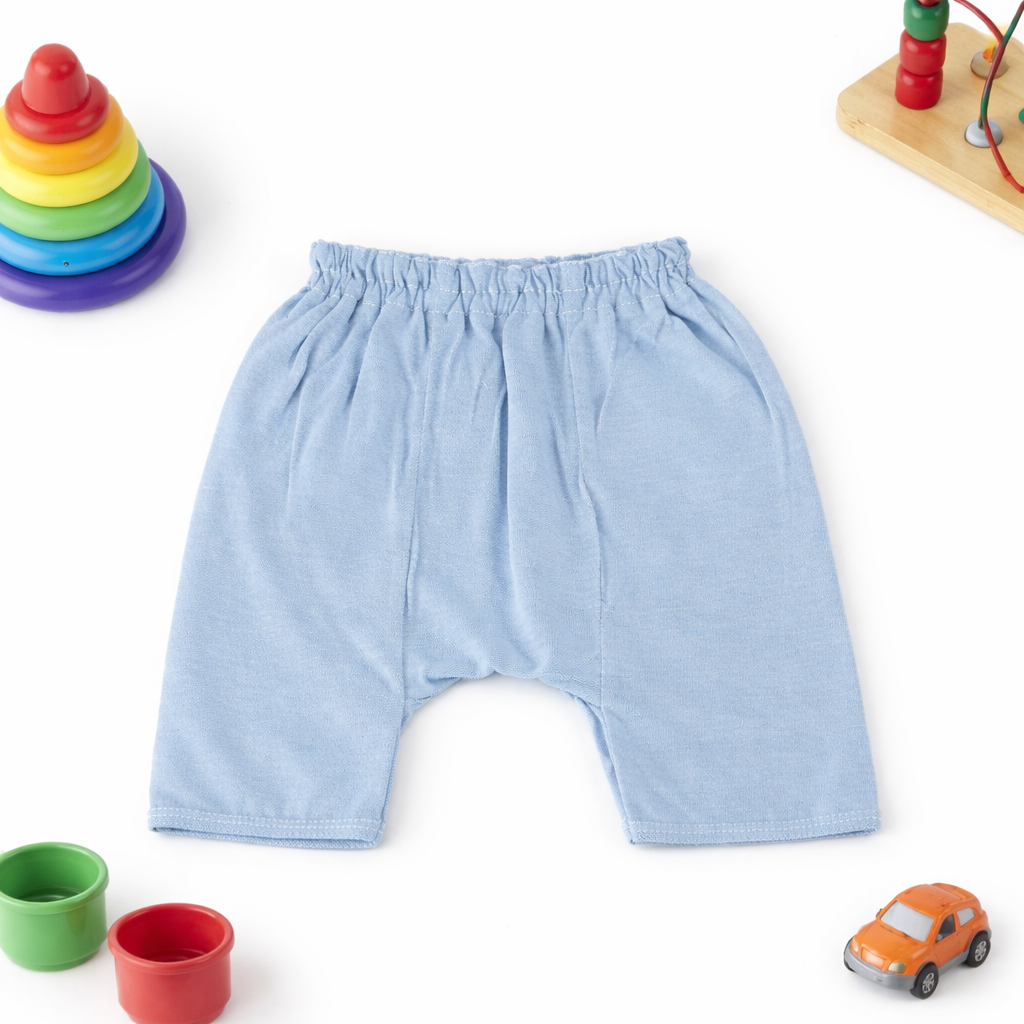 FLORA - BABY SET (SLEEVED) - CLITORIA BLUE - UNISEX - 0-3 M | LITTLE NATURA