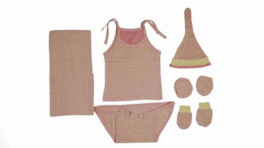 ORIGAMI - GIFT SET (SHL. LACE) - PINK + YELLOW - UNISEX - 0-3 M | LITTLE NATURA