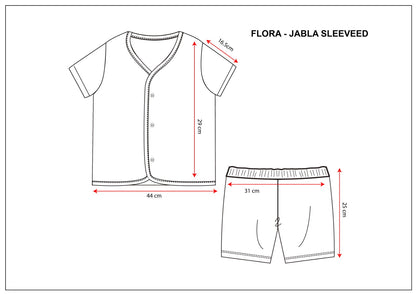 FLORA - BABY SET (SLEEVED) - TECOMA YELLOW - UNISEX - 0-3 M | LITTLE NATURA