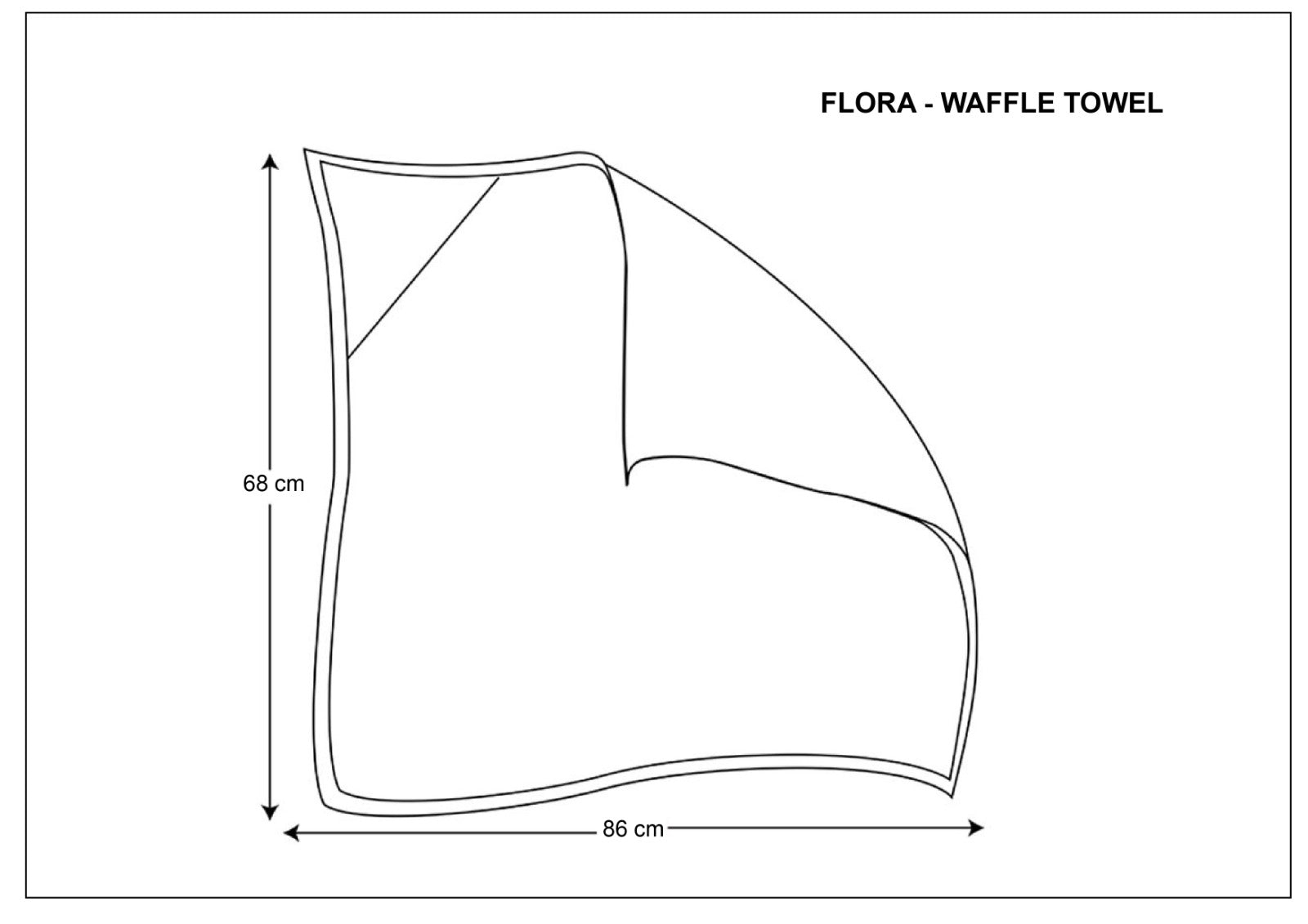 FLORA - WAFFLE TOWEL - ECLIPTA GREEN | LITTLE NATURA