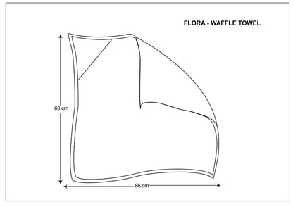 FLORA - WAFFLE TOWEL - CLITORIA BLUE | LITTLE NATURA