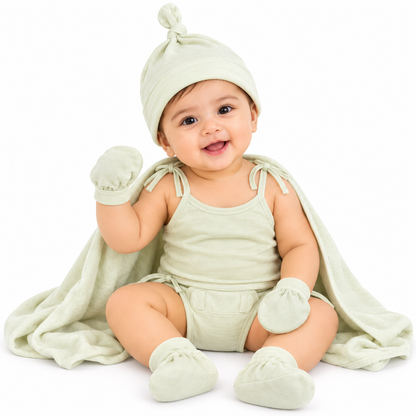 NATURE's 12 - GIFT SET (SHL. LACE) - ECLIPTA GREEN - UNISEX - 0-3 M | LITTLE NATURA