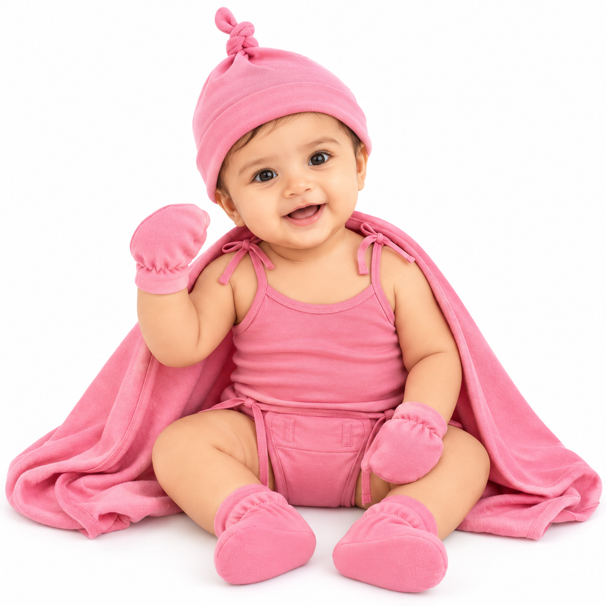 NATURE's 12 - GIFT SET (SHL. LACE) - RUBIA MAJENTA - UNISEX - 0-3 M | LITTLE NATURA