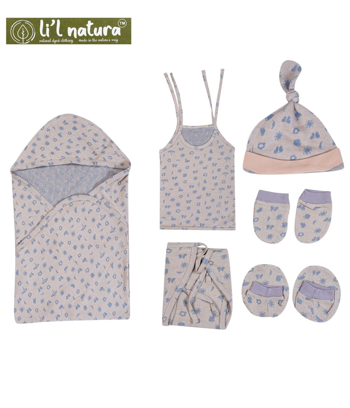 ORIGAMI - GIFT SET (SHL. LACE) - LILY PINK + CHARCOAL GREY | LITTLE NATURA