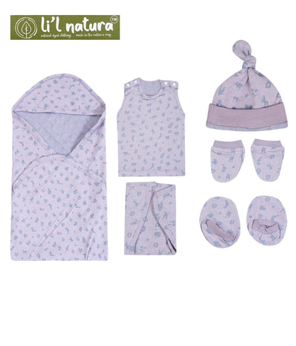 ORIGAMI - GIFT SET (SHL. BUTTON) - MUSA PURPLE + CHARCOAL GREY | LITTLE NATURA