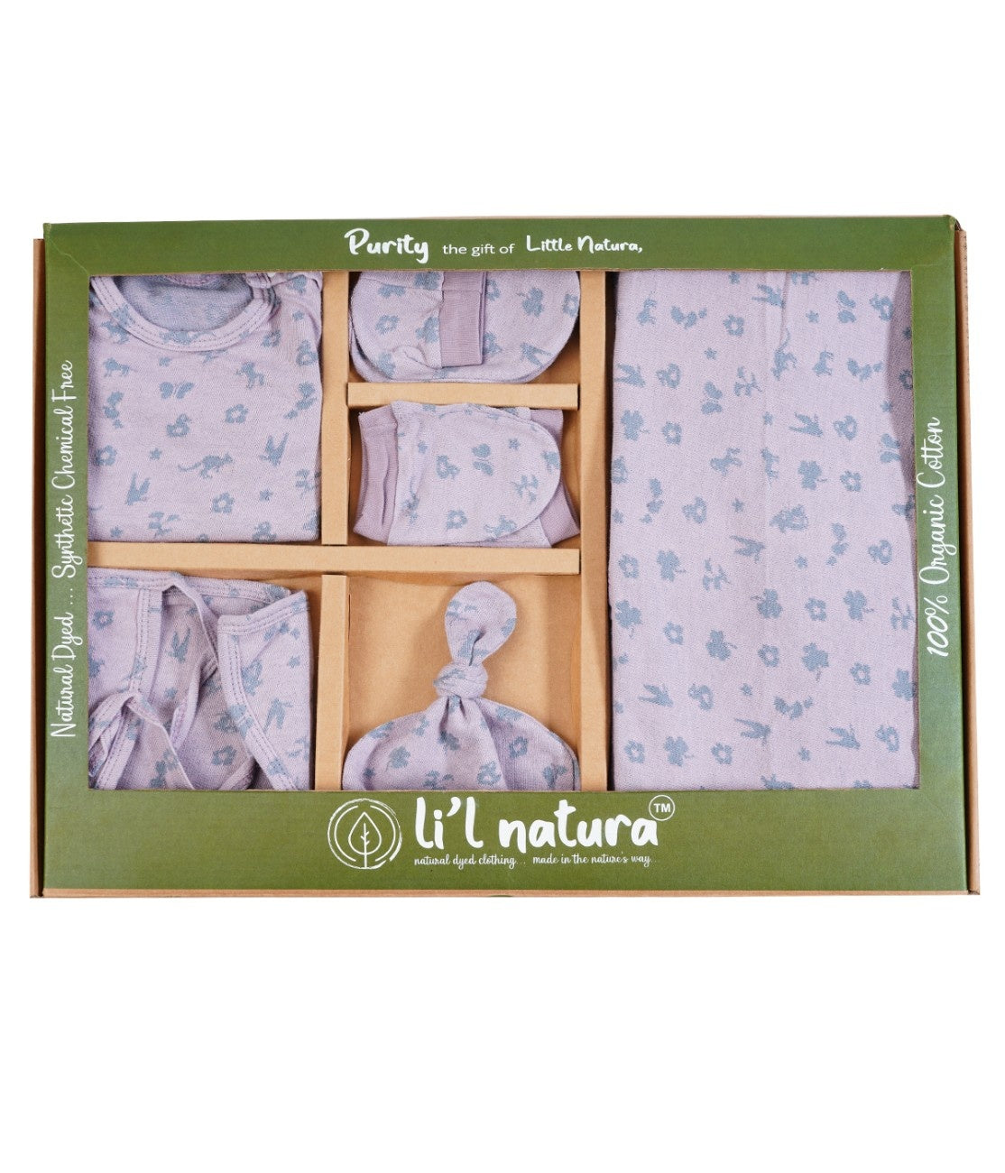 ORIGAMI - GIFT SET (SHL. BUTTON) - MUSA PURPLE + CHARCOAL GREY | LITTLE NATURA