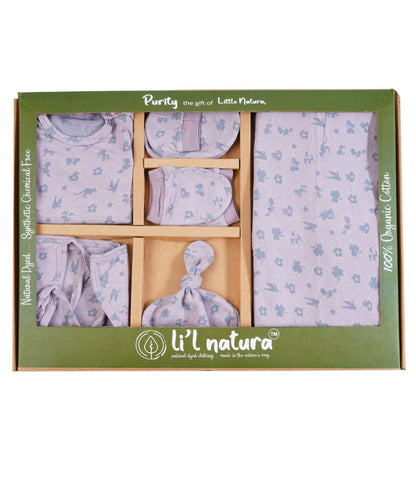 ORIGAMI - GIFT SET (SHL. BUTTON) - MUSA PURPLE + CHARCOAL GREY | LITTLE NATURA
