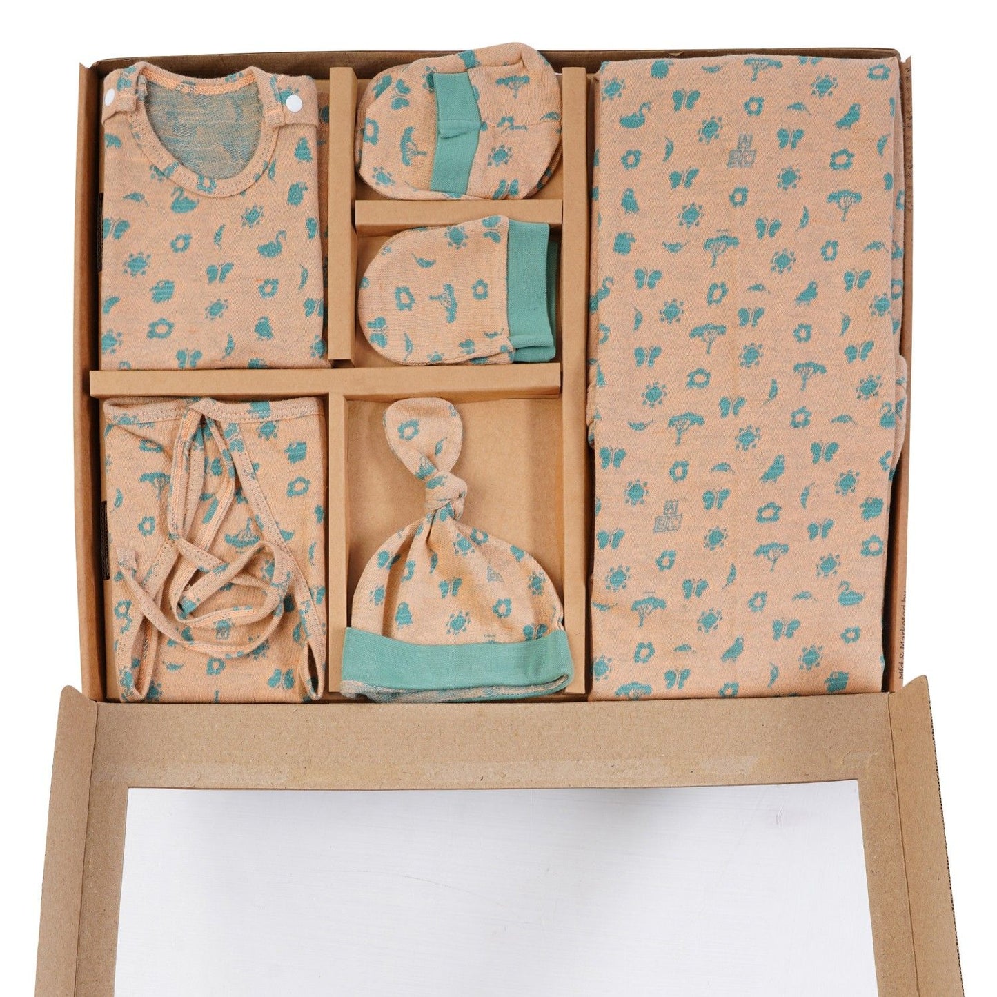 ORIGAMI - GIFT SET (SHL. BUTTON) - MARIGOLD ORANGE + ECLIPTA GREEN | LITTLE NATURA