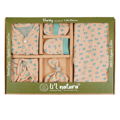 ORIGAMI - GIFT SET (SHL. BUTTON) - MARIGOLD ORANGE + ECLIPTA GREEN | LITTLE NATURA