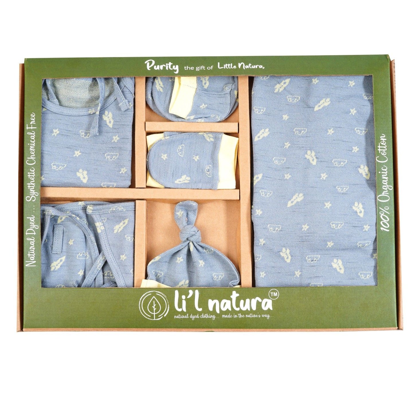 ORIGAMI - GIFT SET (SHL. LACE) - CHARCOAL GREY + TECOMA YELLOW | LITTLE NATURA