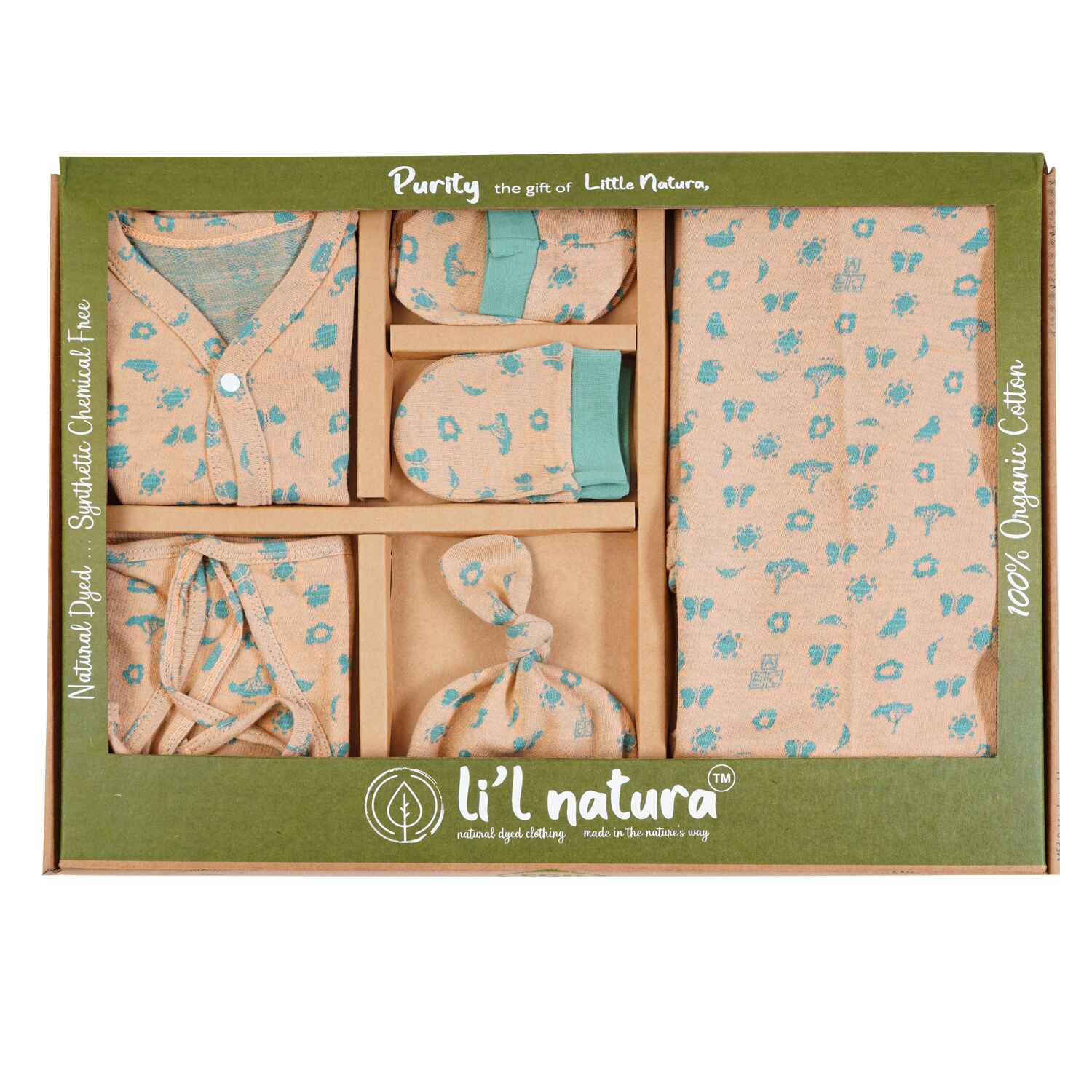 Li'l Natura Origami Gift Set – Front Open (Orange & Green)